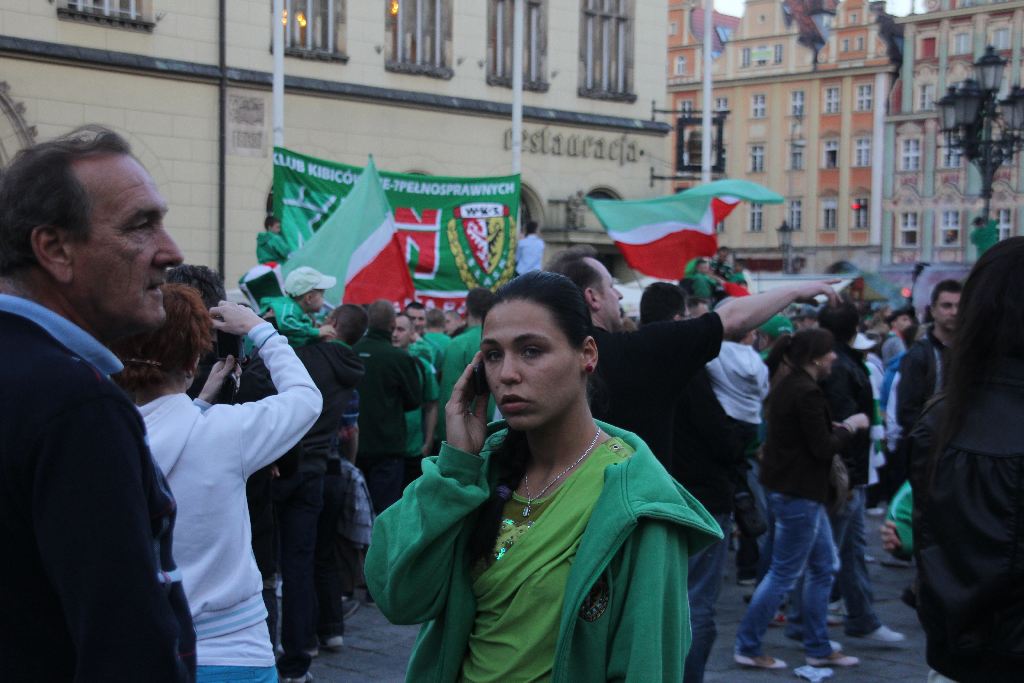 Mistrzowska feta na wrocławskim rynku