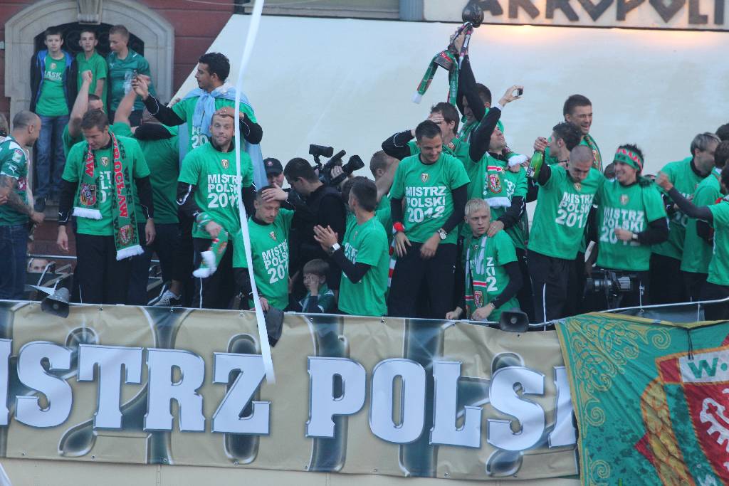 Mistrzowska feta na wrocławskim rynku