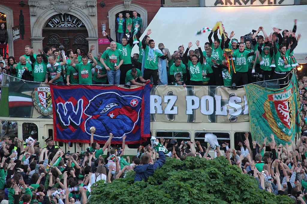 Mistrzowska feta na wrocławskim rynku