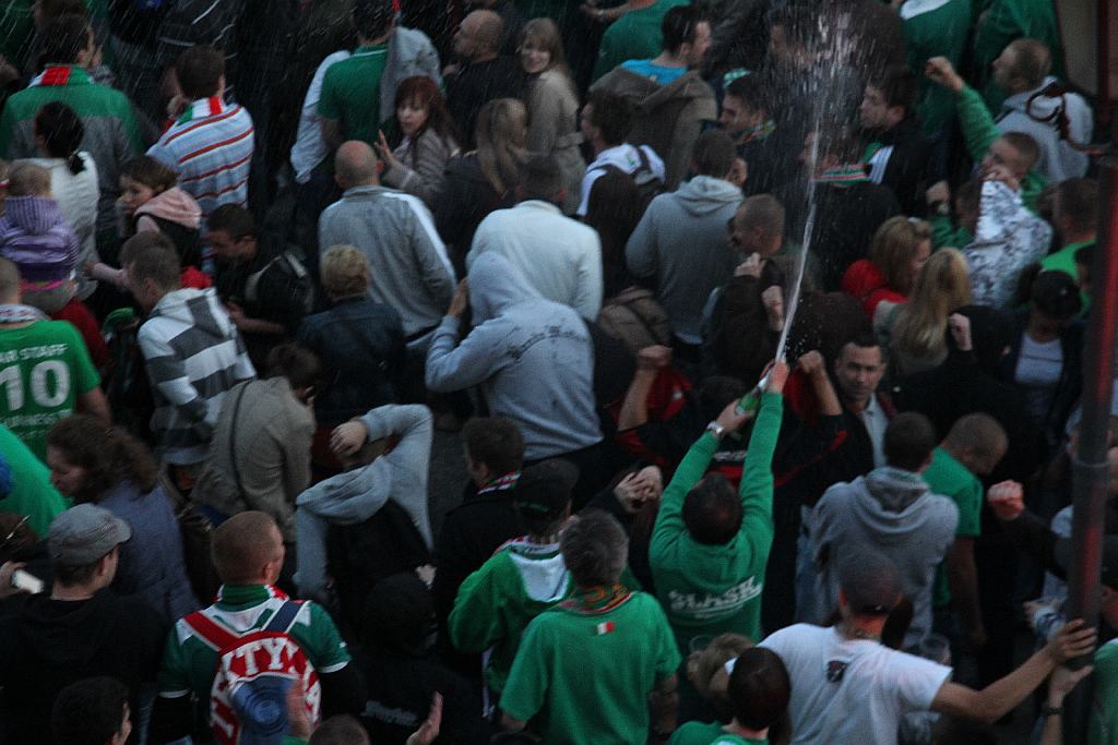 Mistrzowska feta na wrocławskim rynku