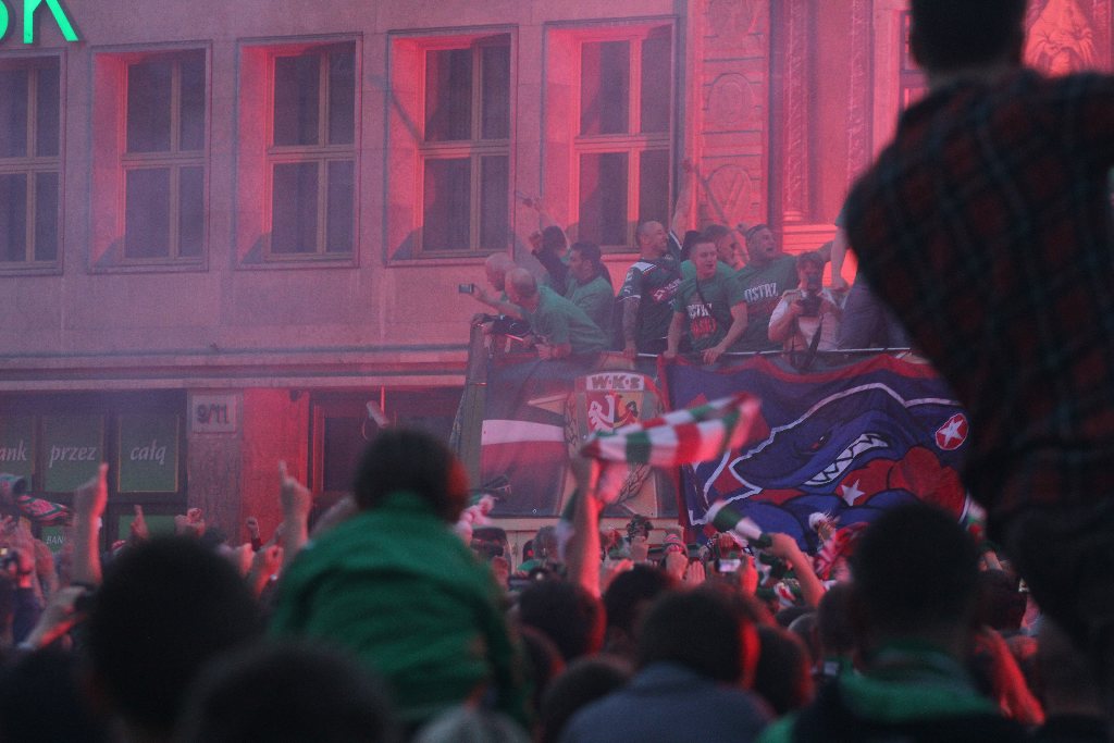 Mistrzowska feta na wrocławskim rynku