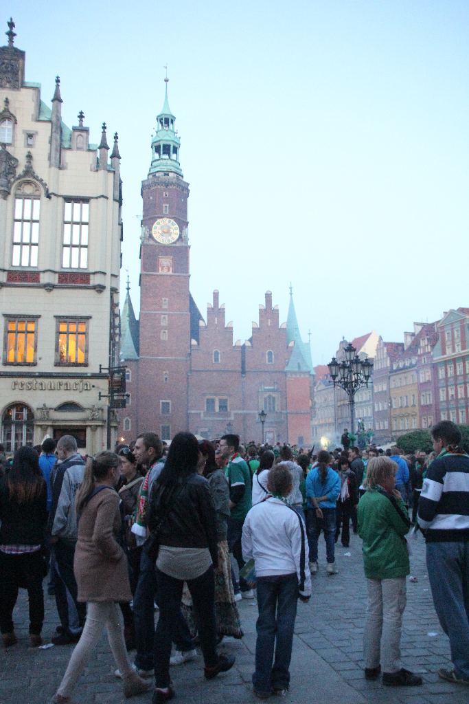 Mistrzowska feta na wrocławskim rynku