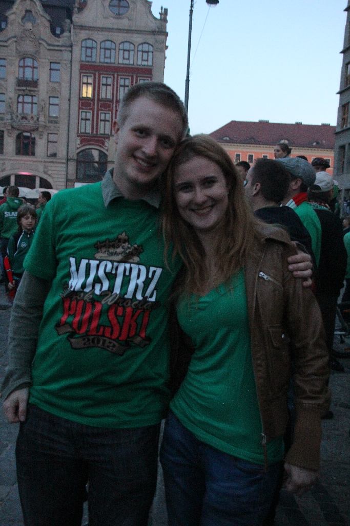 Mistrzowska feta na wrocławskim rynku