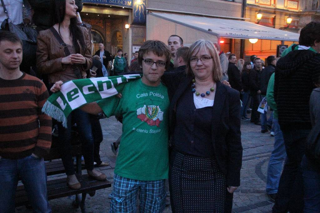 Mistrzowska feta na wrocławskim rynku