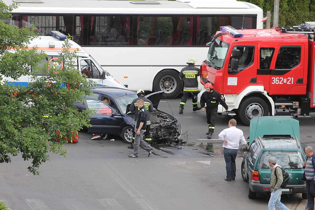 Wypadek na ulicy Wrocławskiej