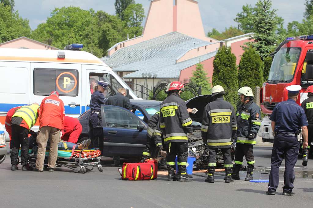 Wypadek na ulicy Wrocławskiej