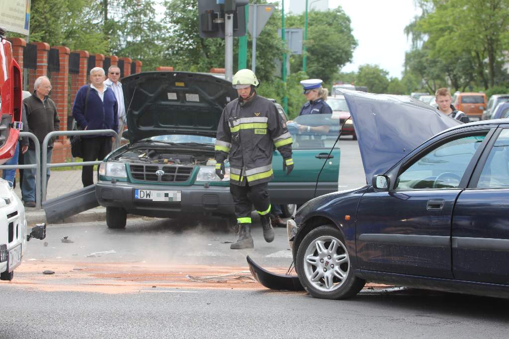 Wypadek na ulicy Wrocławskiej