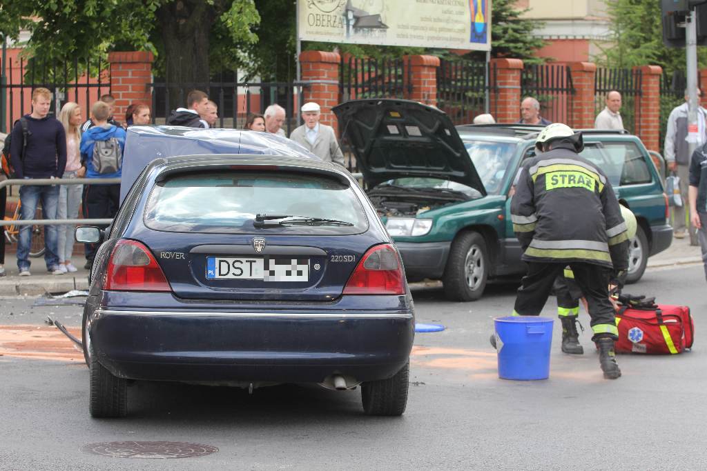 Wypadek na ulicy Wrocławskiej