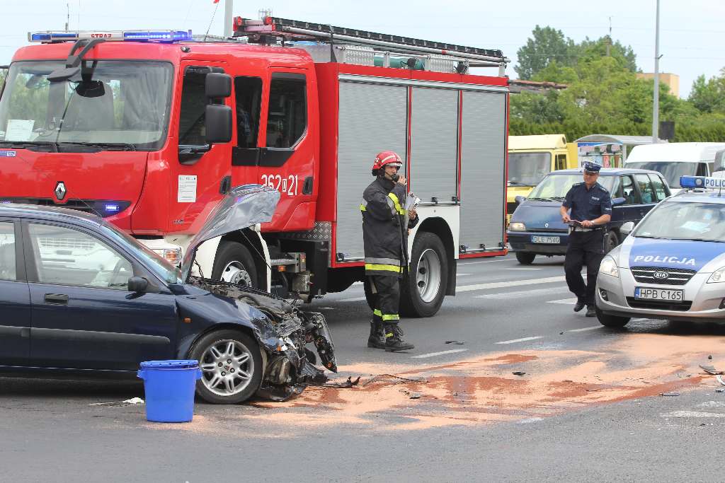 Wypadek na ulicy Wrocławskiej