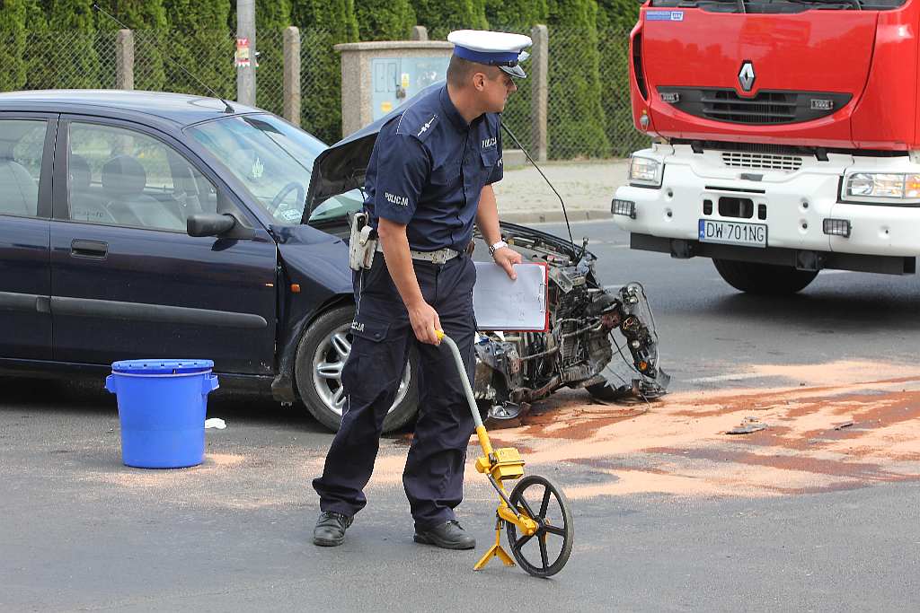 Wypadek na ulicy Wrocławskiej