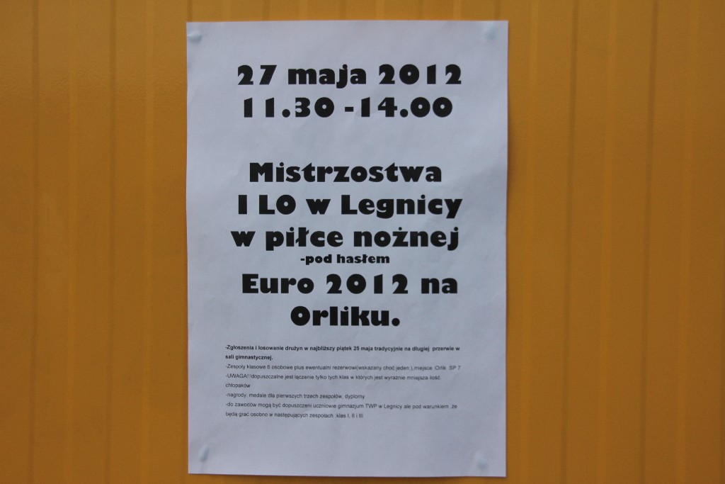 Mistrzostwa I LO w piłce nożnej