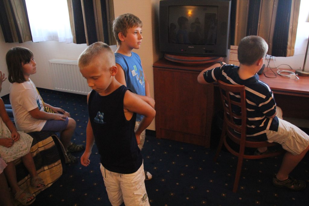 Dzieci z półkolonii w Qubusie