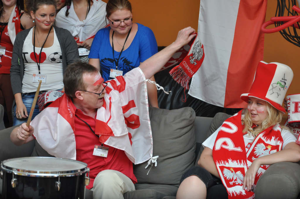 Uczestnicy Lata w Teatrze kibicowali polskim siatkarzom