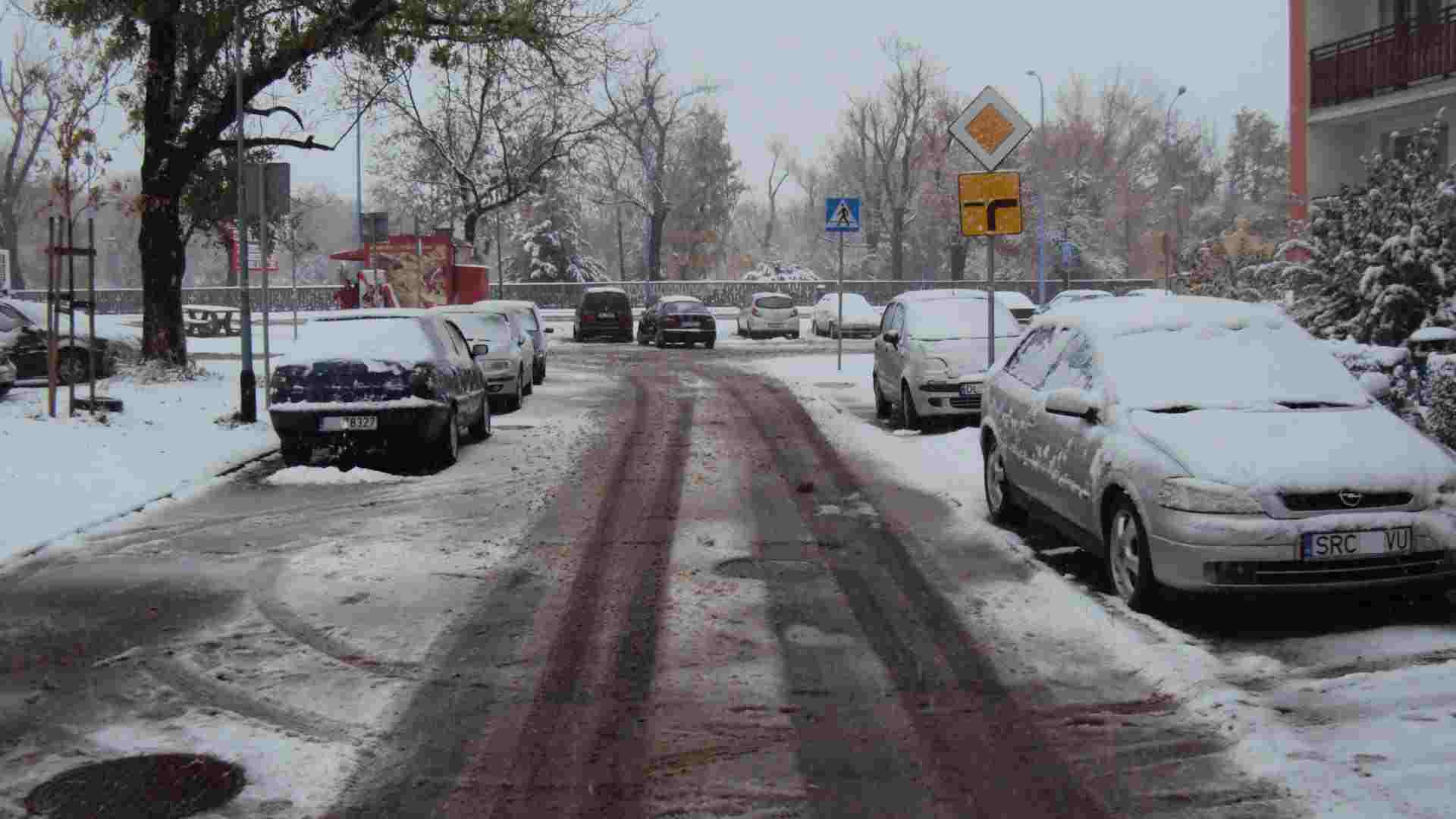 Pierwsze opady śniegu