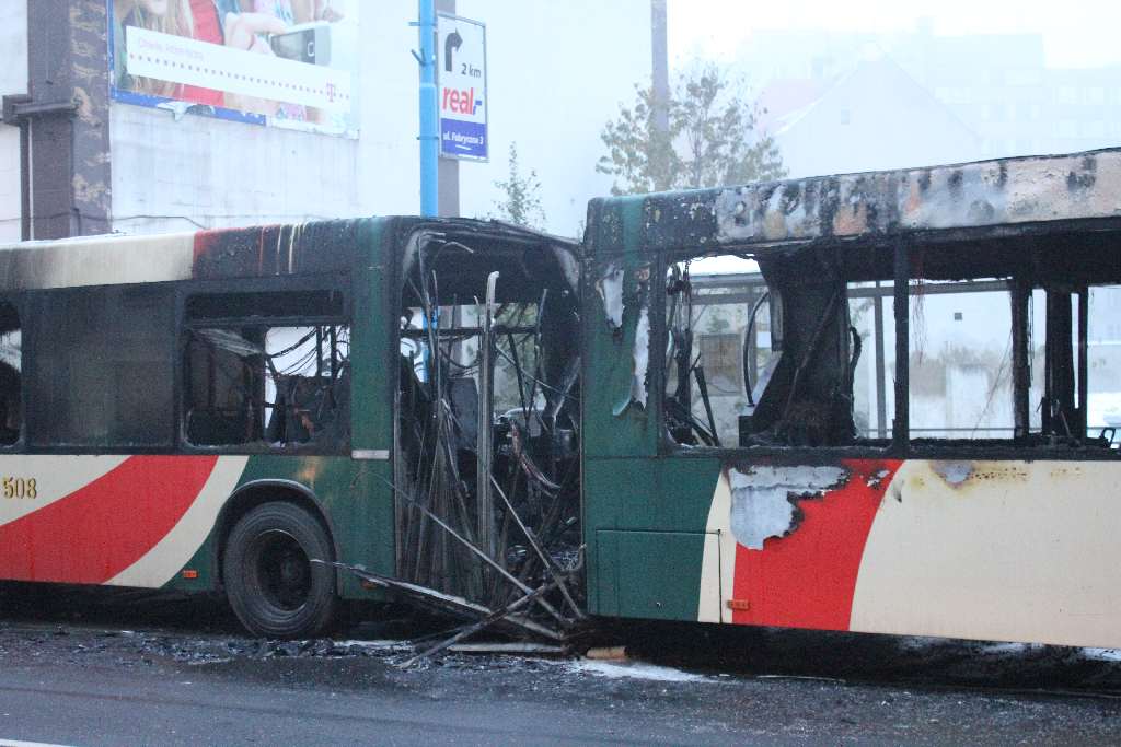 Spalił się autobus MPK