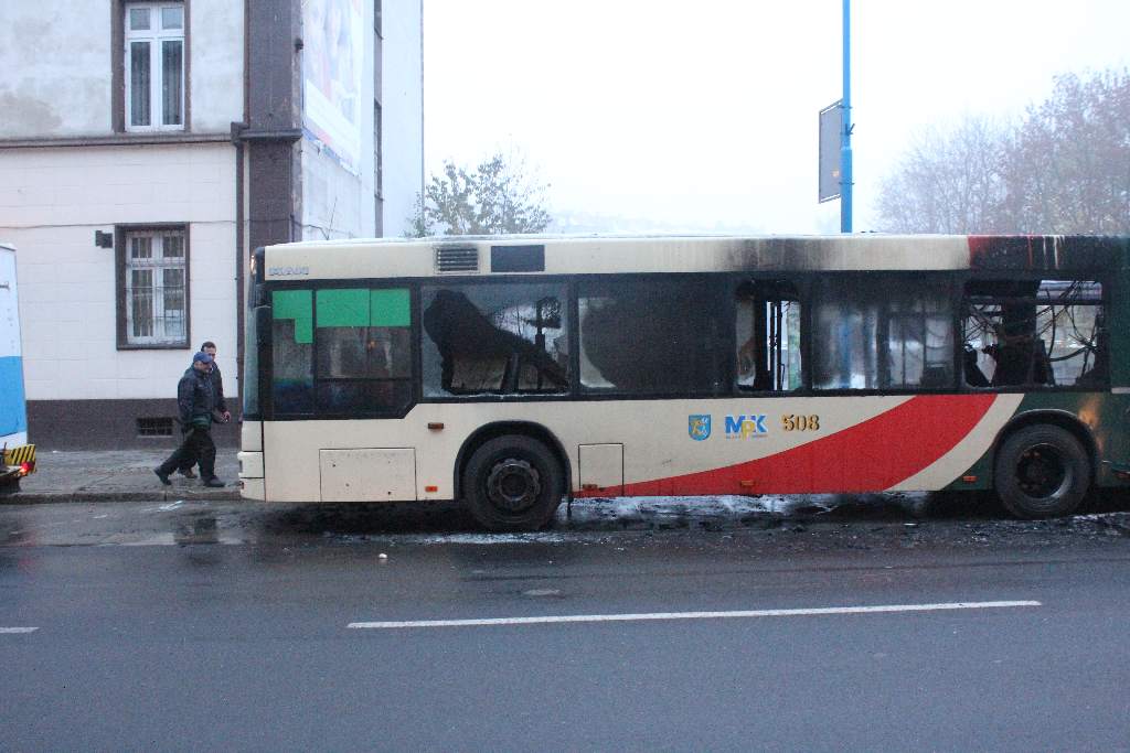 Spalił się autobus MPK