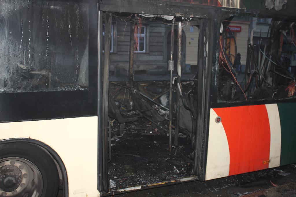 Spalił się autobus MPK