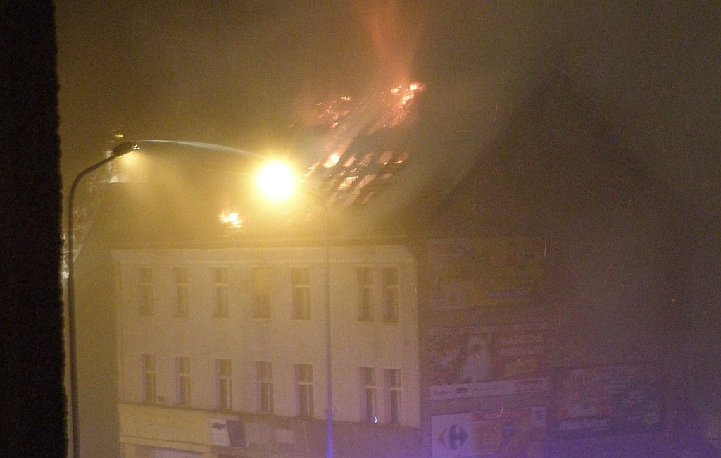 Pożar opuszczonej kamienicy przy Wrocławskiej