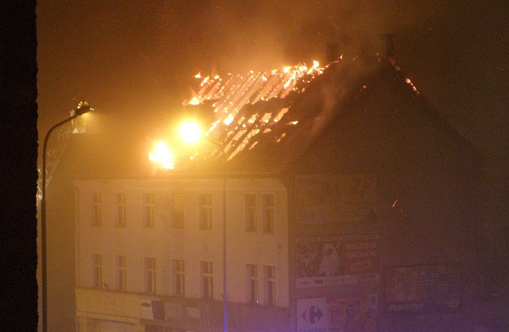 Pożar opuszczonej kamienicy przy Wrocławskiej