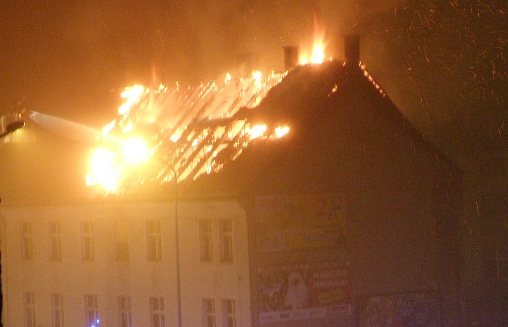 Pożar opuszczonej kamienicy przy Wrocławskiej