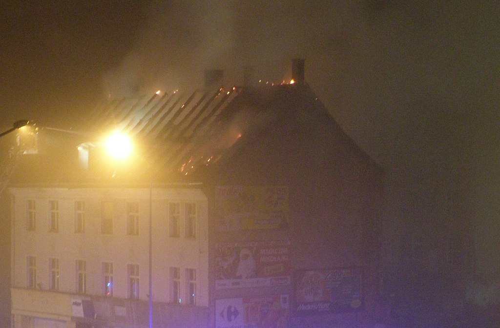 Pożar opuszczonej kamienicy przy Wrocławskiej