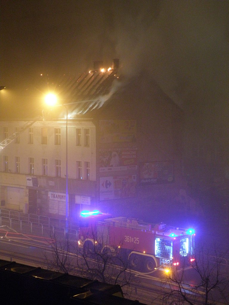 Pożar opuszczonej kamienicy przy Wrocławskiej