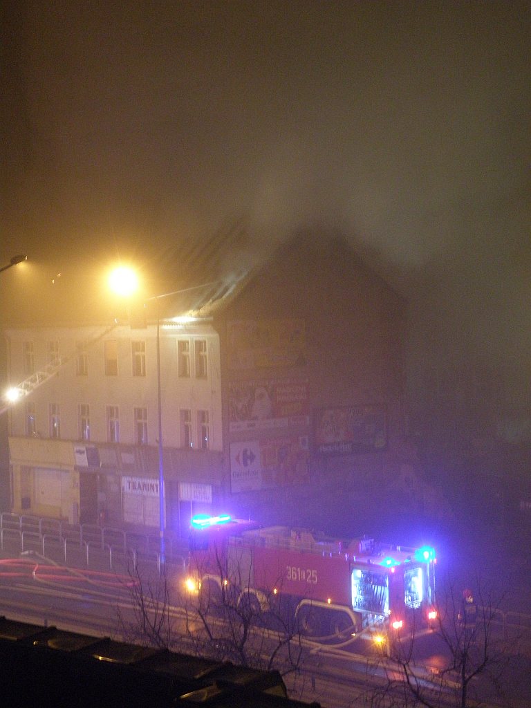 Pożar opuszczonej kamienicy przy Wrocławskiej