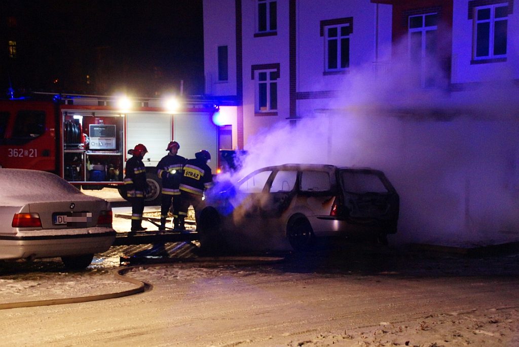 Pożar samochodu przy ulicy Jaworzyńskiej