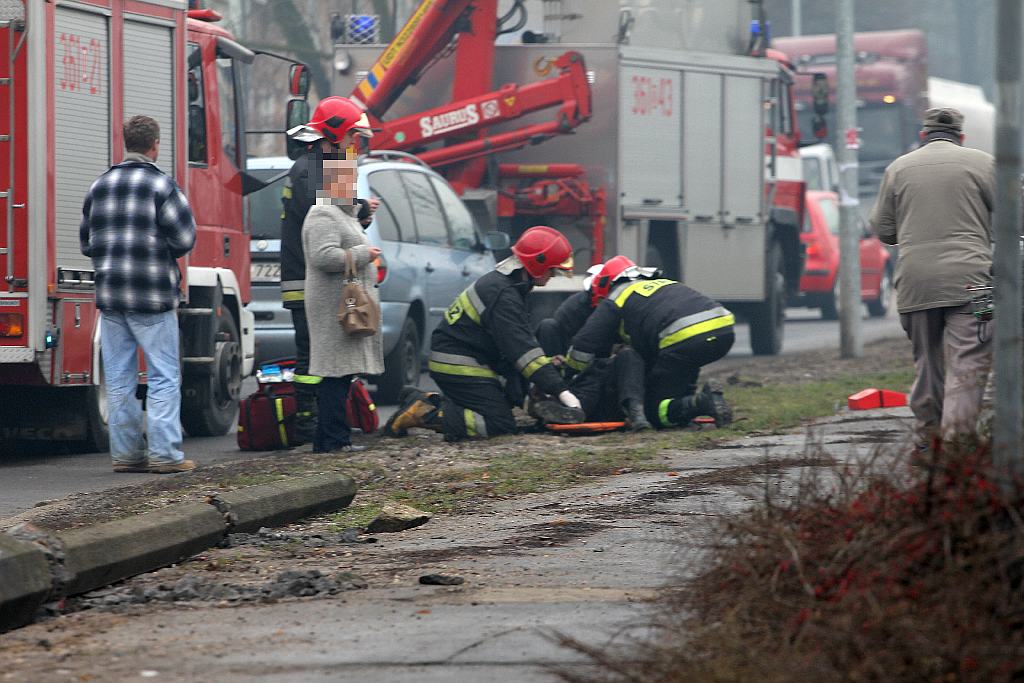 Potrącenie pieszego na ulicy Złotoryjskiej
