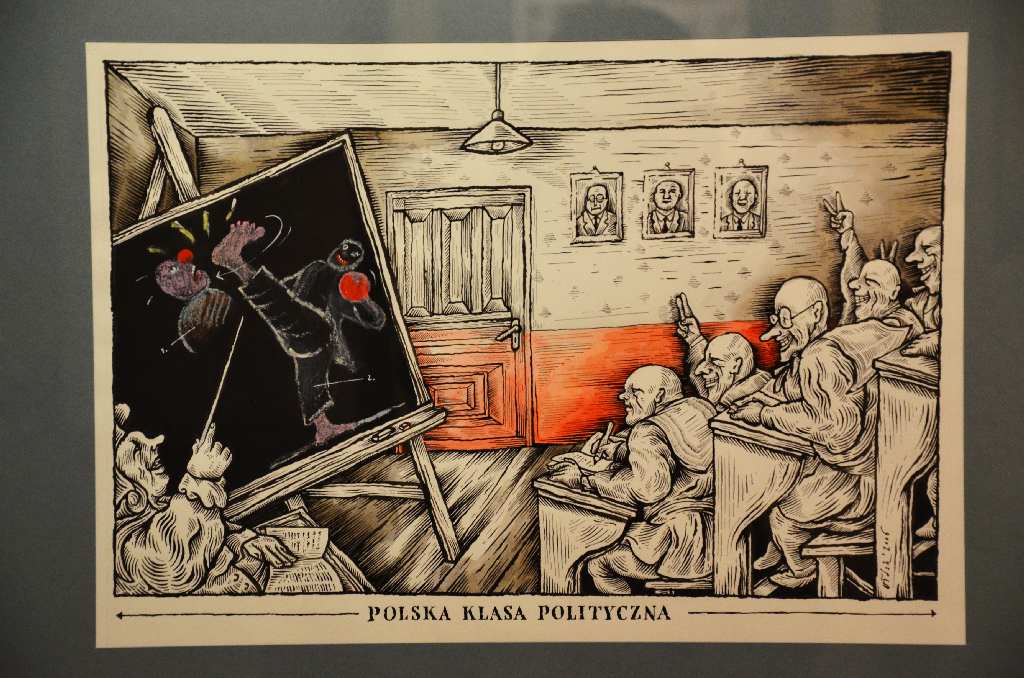 Leszek Ołdak „ŚwiatoPodgląd” – wystawa rysunku satyrycznego