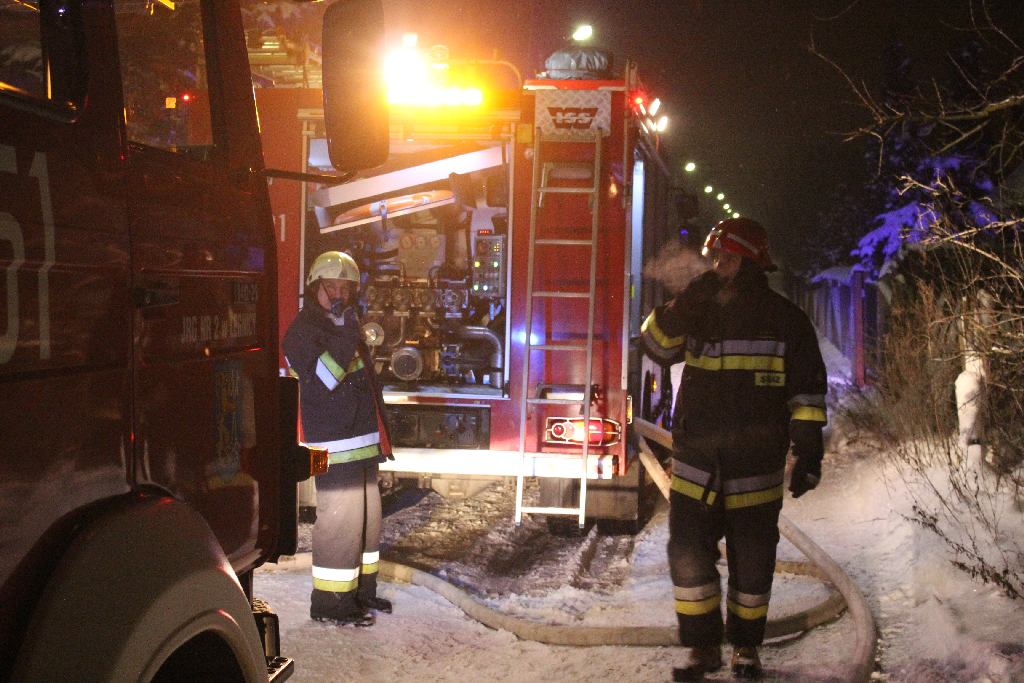 Pożar budynku przy ulicy Wroniej