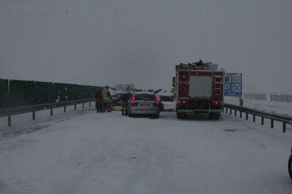 Trzy wypadki na autostradzie