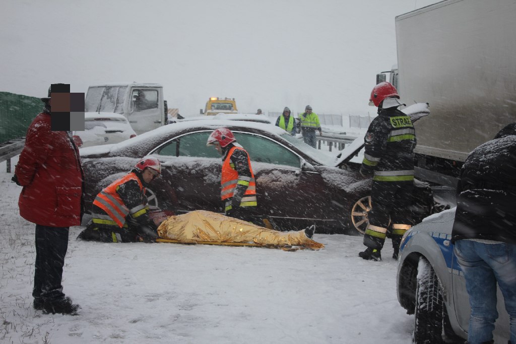 Trzy wypadki na autostradzie