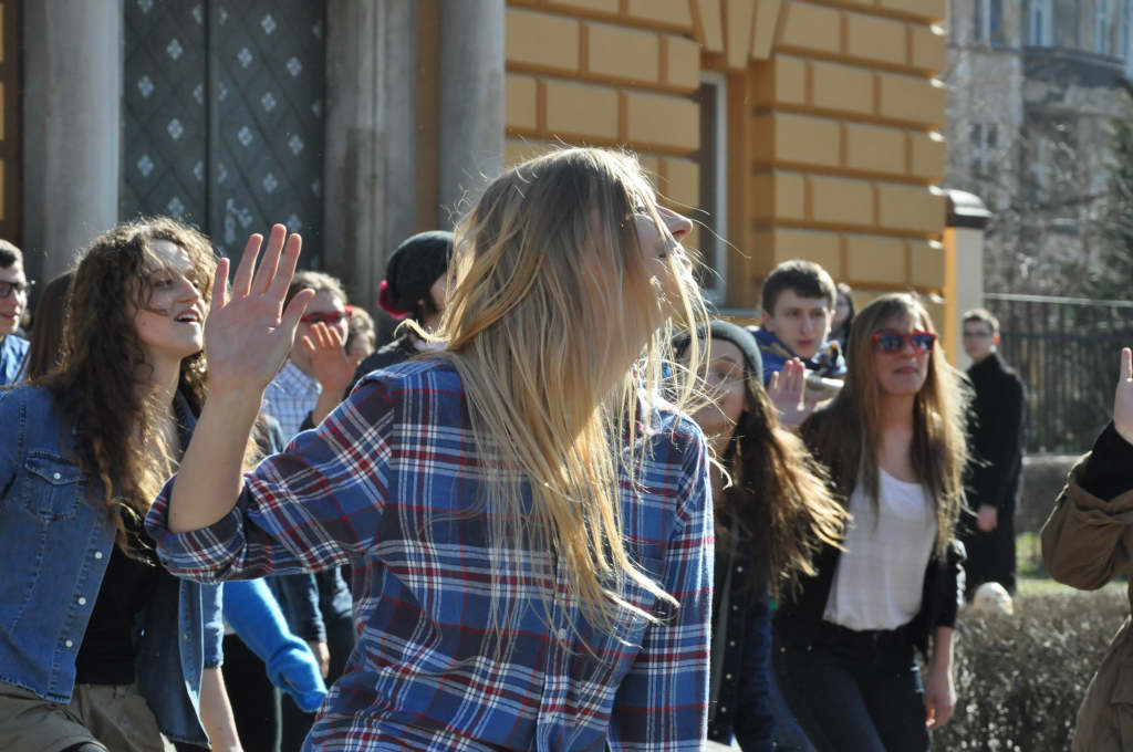 Flash mob w I Liceum Ogólnokształcącym