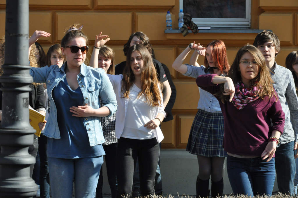 Flash mob w I Liceum Ogólnokształcącym