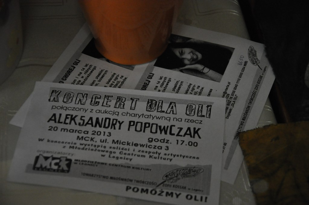 Koncert i aukcja na rzecz Oli Popowczak