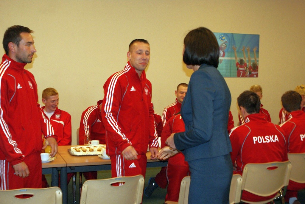 Legniccy taekwondocy z wizytą u minister Muchy