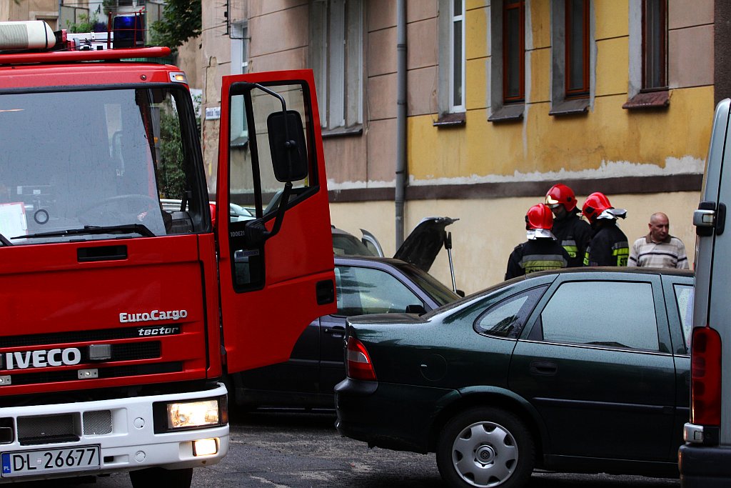 Pożar samochodu na ul. Traugutta