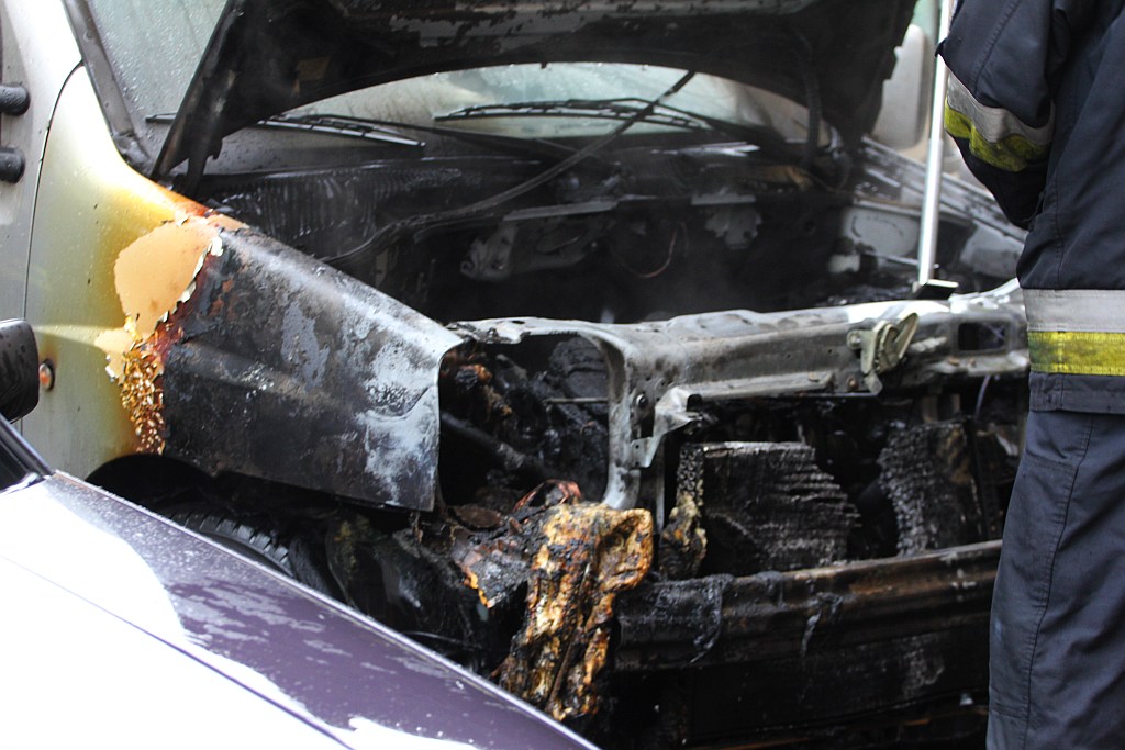 Pożar samochodu na ul. Traugutta