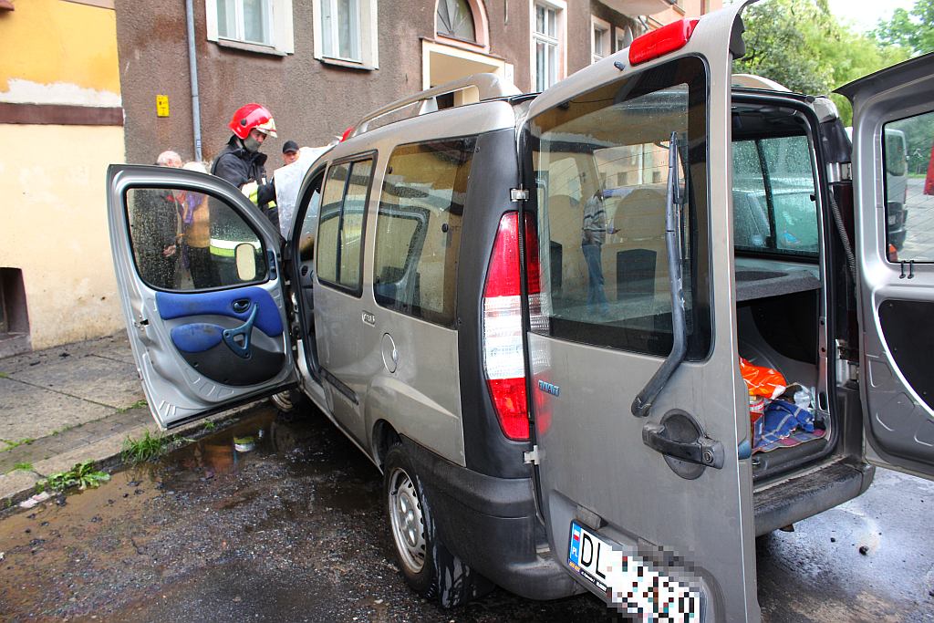 Pożar samochodu na ul. Traugutta