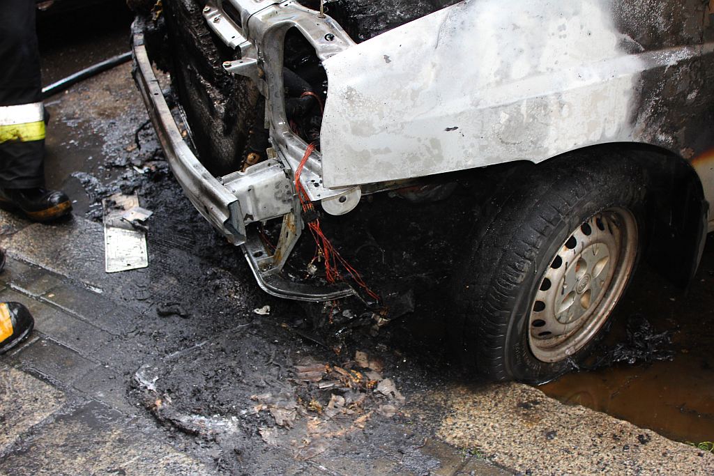 Pożar samochodu na ul. Traugutta