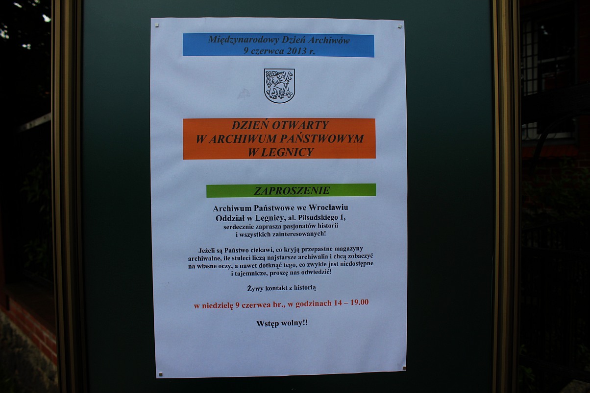 Dzień otwarty w Archiwum Państwowym w Legnicy