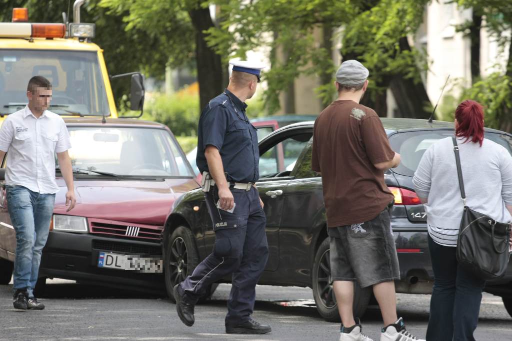 Zderzenie czołowe na ul. Andersa