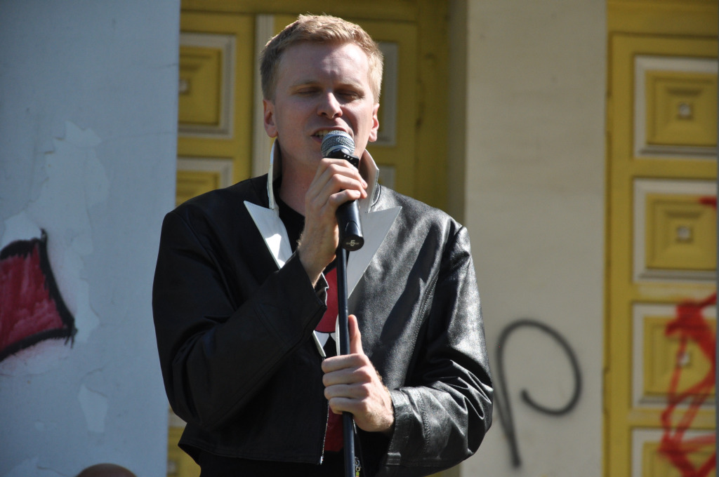 Artur Gotz z zespołem w 