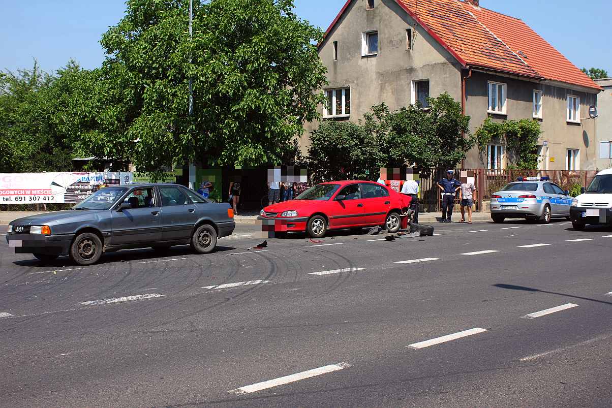 Wypadek na ulicy Wrocławskiej
