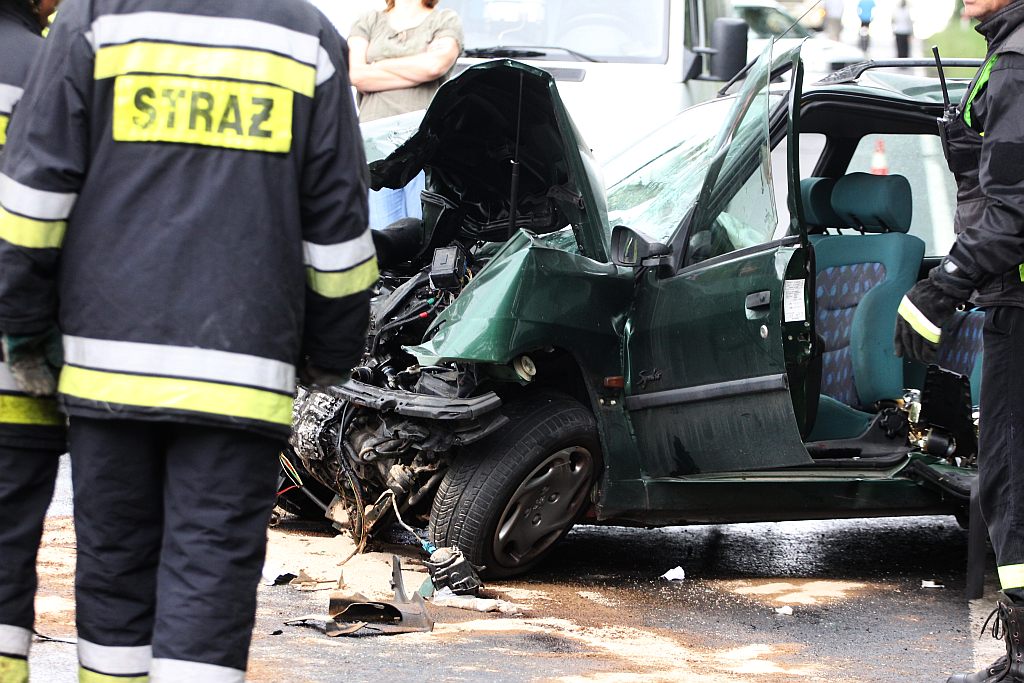 Czołowe zderzenie w Kawicach