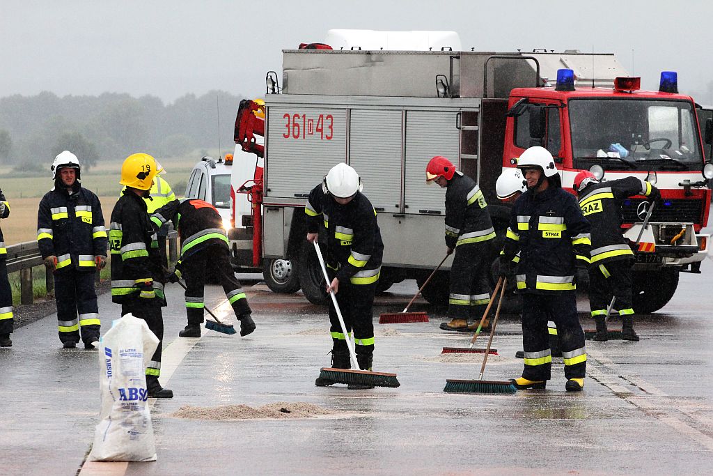 Kłótnia o plamę paliwa na obwodnicy