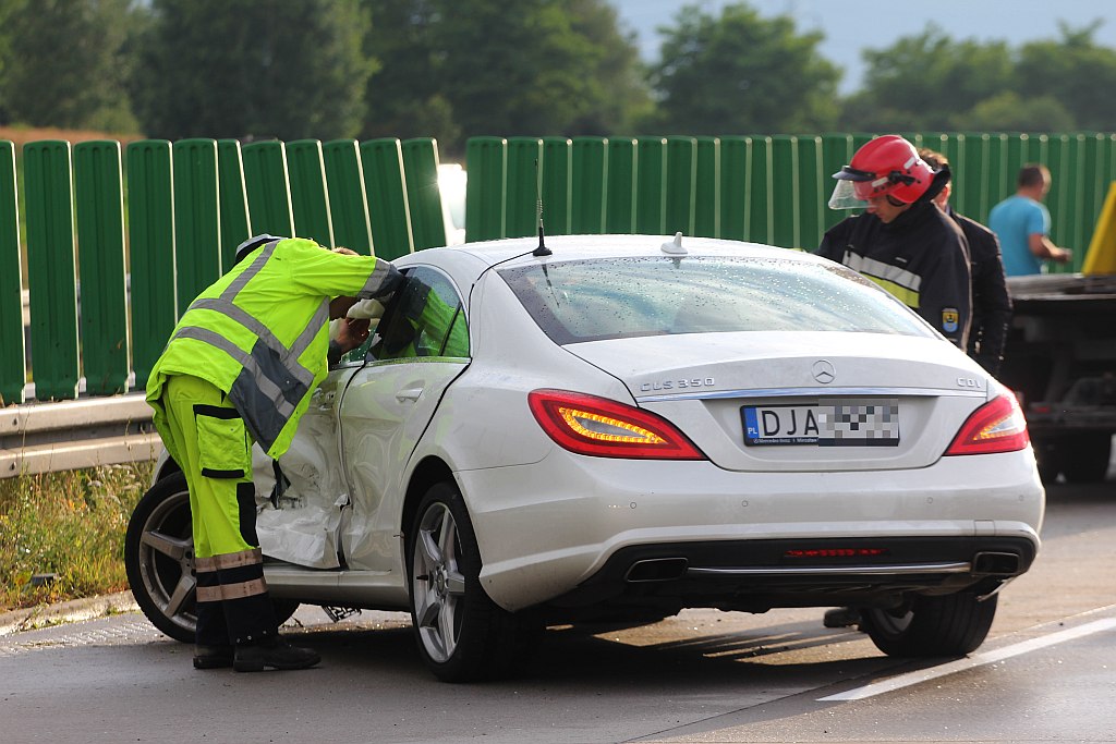Kolizja na A4 na 93 kilometrze