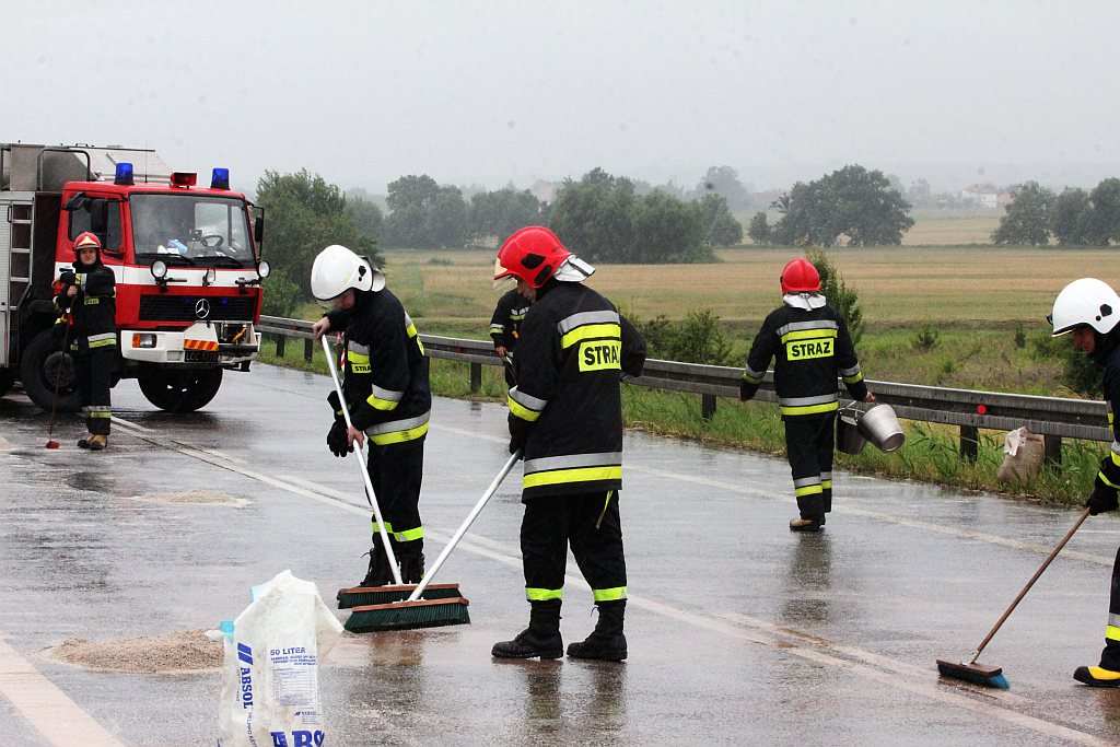Kłótnia o plamę paliwa na obwodnicy