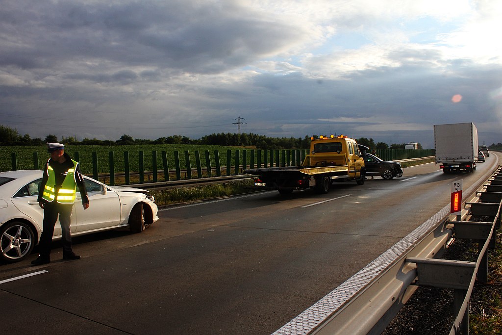Kolizja na A4 na 93 kilometrze